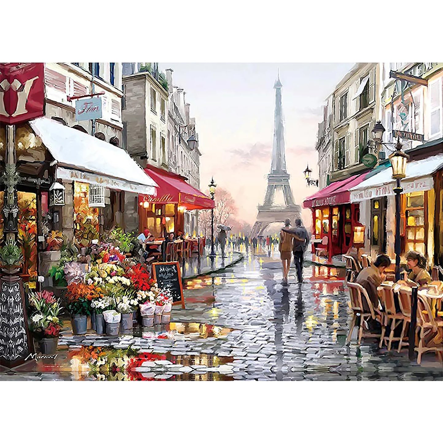 1000 Pieces Paris street Jigsaw Puzzle Home Decor Adults Puzzle Games Family Fun Floor Puzzles Educational Toys for Kids