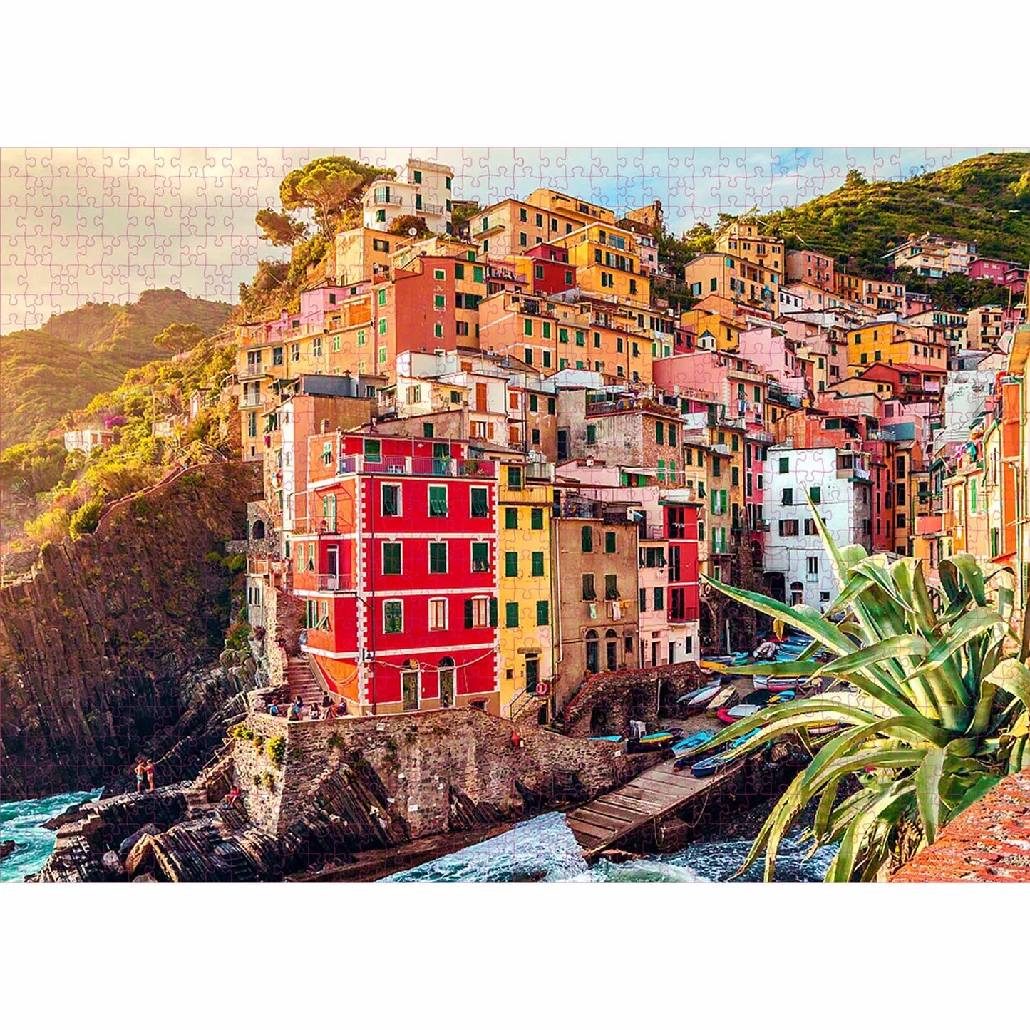 1000 Pieces Cinque Terre Jigsaw Puzzle Home Decor Adults Puzzle Games Family Fun Floor Puzzles Educational Toys for Kids